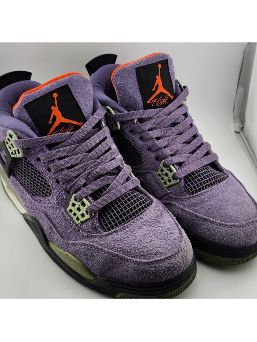 Jordan sneaker with Purple and Orange interior